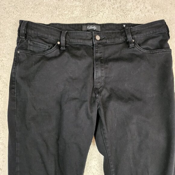 34 Heritage Jeans Mens 42 X 30 Charisma Classic Fit Black Rise Dark Wash Denim - Picture 3 of 8